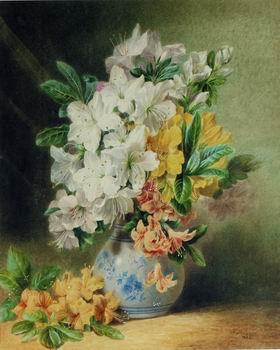 unknow artist Floral, beautiful classical still life of flowers.035
